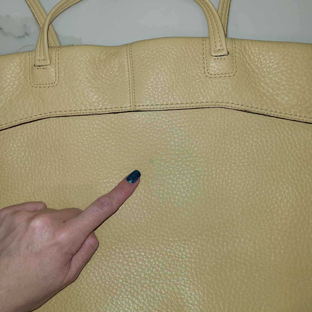 Coach Laura Light Yellow Leather Tote Bag GUC - Picture 11 of 16